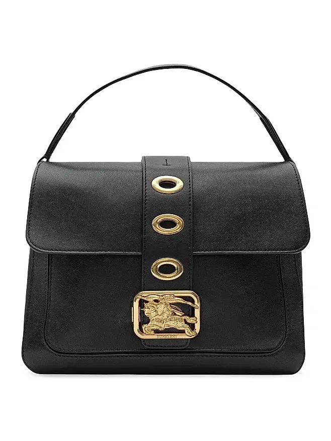 Burberry Women's Rider Small Leather Top Handle Bag