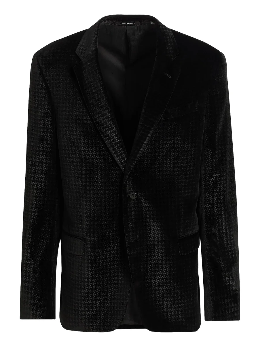 Men's Houndstooth Velvet Sport Jacket Men's Houndstooth Velvet Sport Jacket