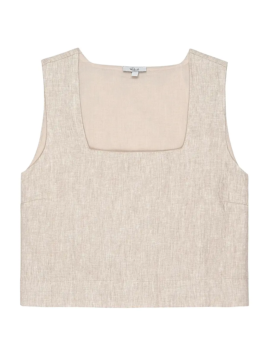RAILS Women's Akira Linen Square-Neck Crop Top | Image 1 RAILS Women's Akira Linen Square-Neck Crop Top | Image 1