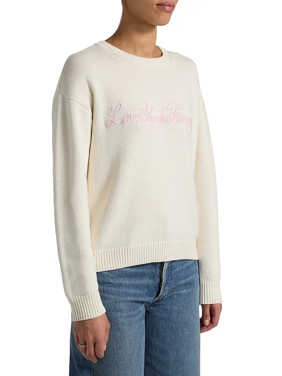 LoveShackFancy Women's Selman Crewneck Sweater | Thumbnail 4 LoveShackFancy Women's Selman Crewneck Sweater | Thumbnail 4