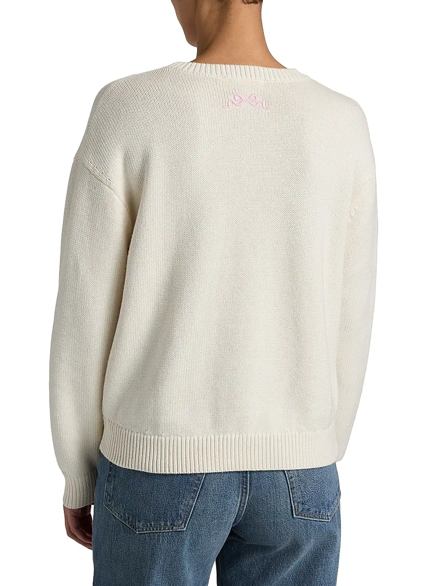 LoveShackFancy Women's Selman Crewneck Sweater | Thumbnail 5 LoveShackFancy Women's Selman Crewneck Sweater | Thumbnail 5