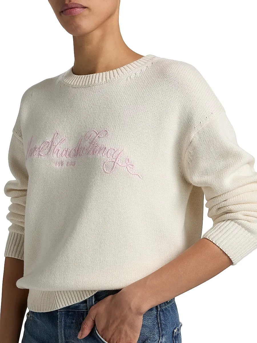 LoveShackFancy Women's Selman Crewneck Sweater | Thumbnail 6 LoveShackFancy Women's Selman Crewneck Sweater | Thumbnail 6