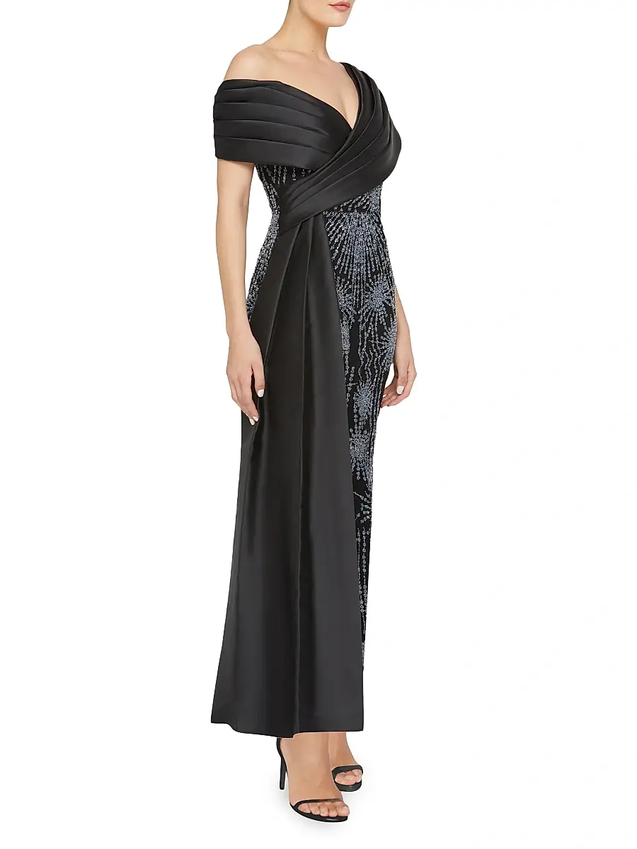 THEIA Women's Kelly Beaded Column Midi-Dress | Thumbnail 3 THEIA Women's Kelly Beaded Column Midi-Dress | Thumbnail 3