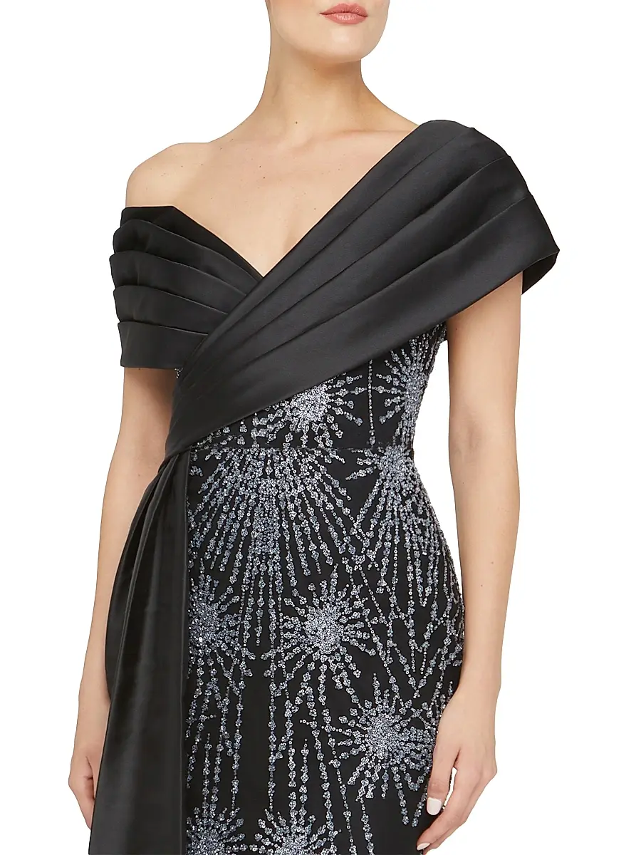 THEIA Women's Kelly Beaded Column Midi-Dress | Thumbnail 5 THEIA Women's Kelly Beaded Column Midi-Dress | Thumbnail 5