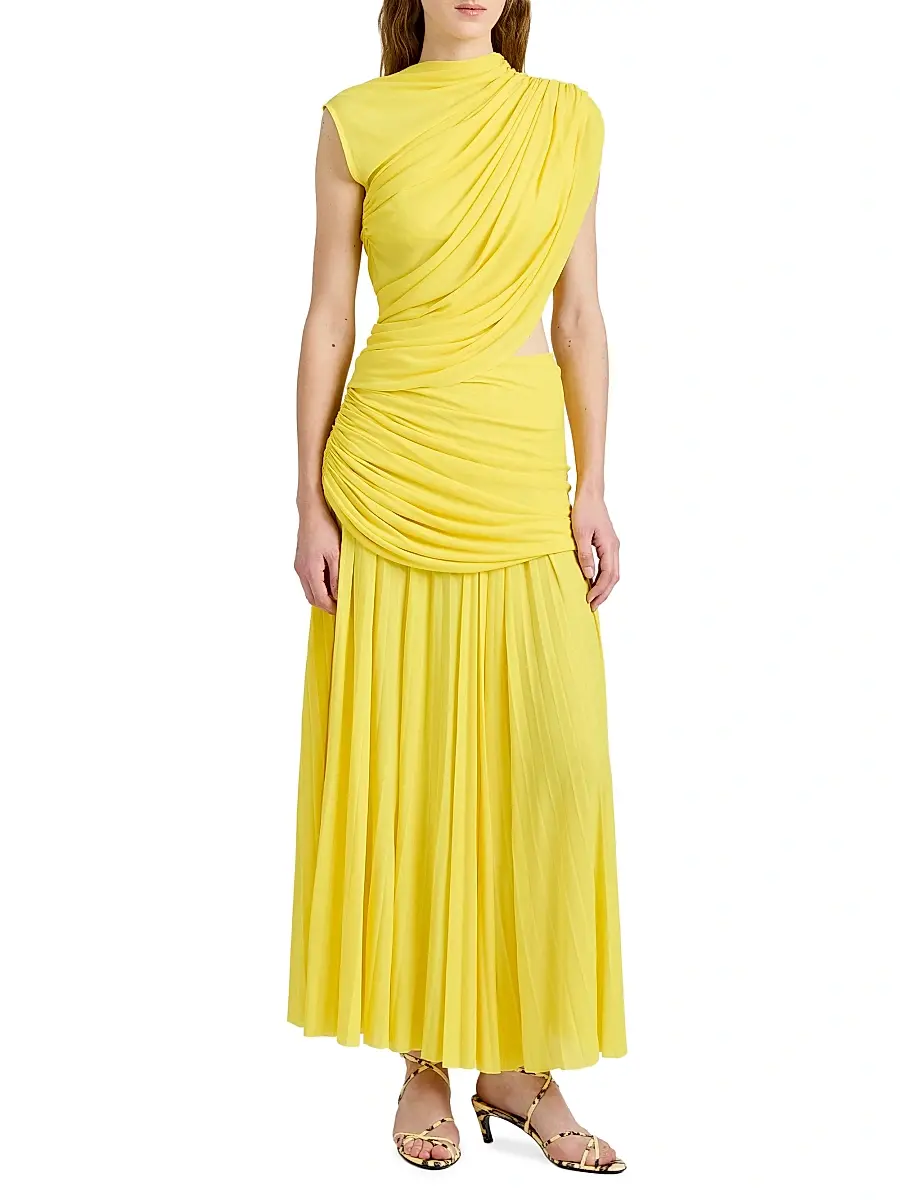 Proenza Schouler Women's Irma Draped Jersey Maxi Dress | Thumbnail 2