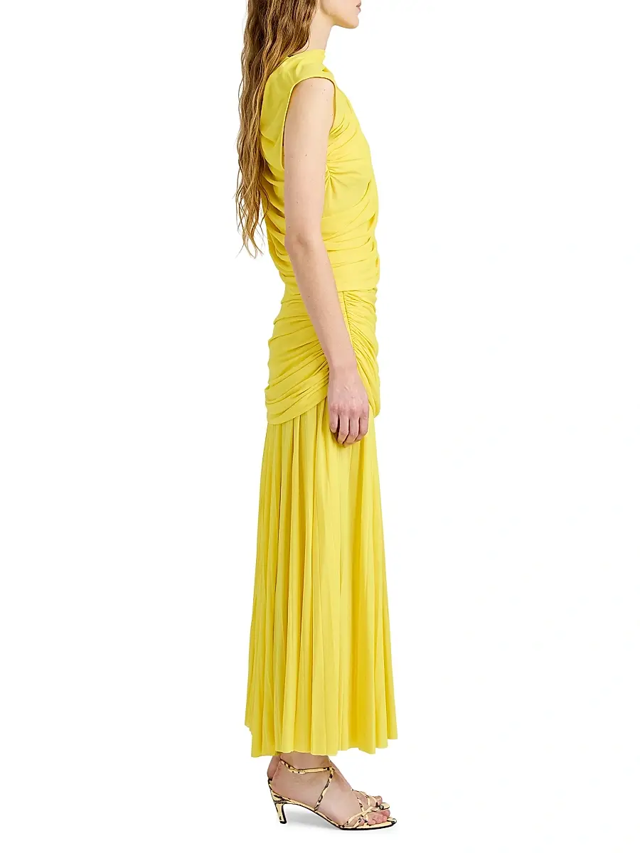 Proenza Schouler Women's Irma Draped Jersey Maxi Dress | Thumbnail 3
