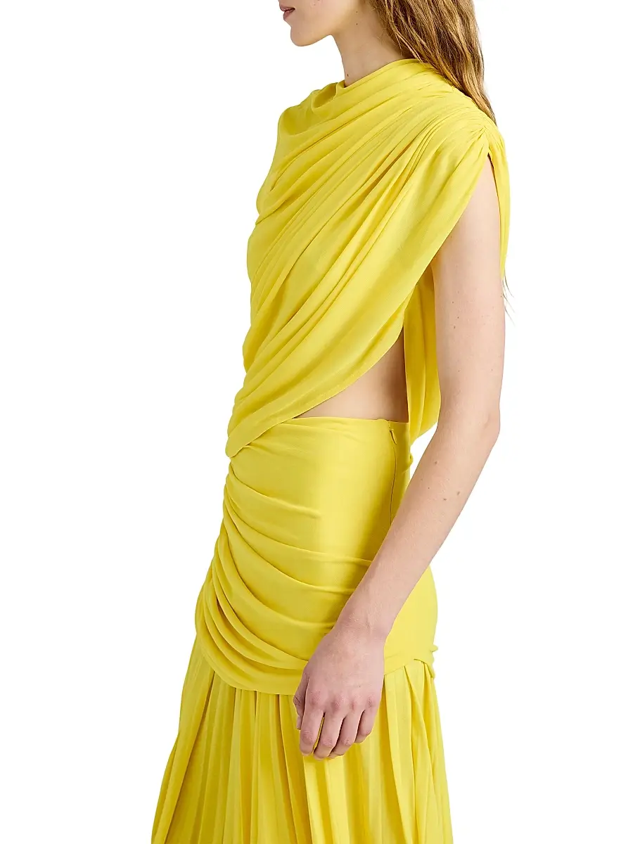 Proenza Schouler Women's Irma Draped Jersey Maxi Dress | Thumbnail 5