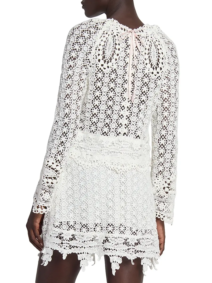 Isabel Marant Women's Hizene Lace Cotton Minidress | Thumbnail 5 Isabel Marant Women's Hizene Lace Cotton Minidress | Thumbnail 5