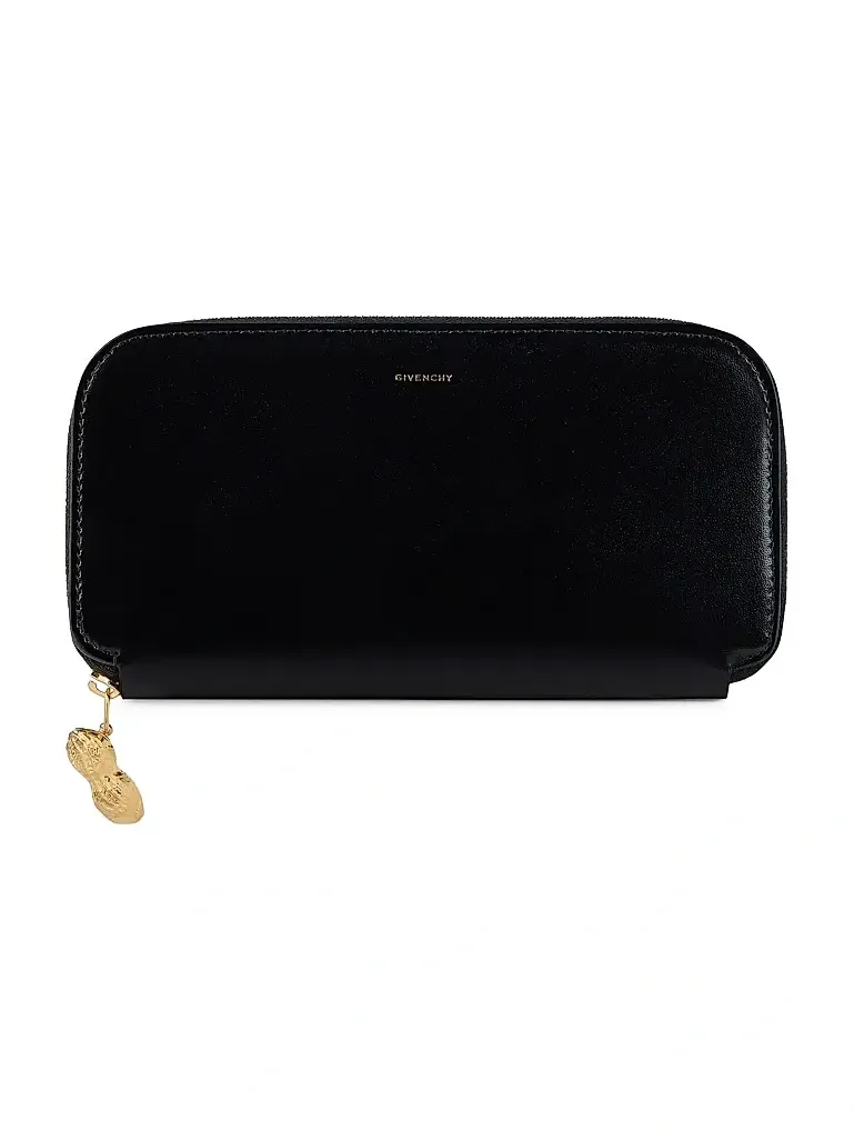 Givenchy Women's Lucky Charms Zipped Card Holder in Box Leather - Black