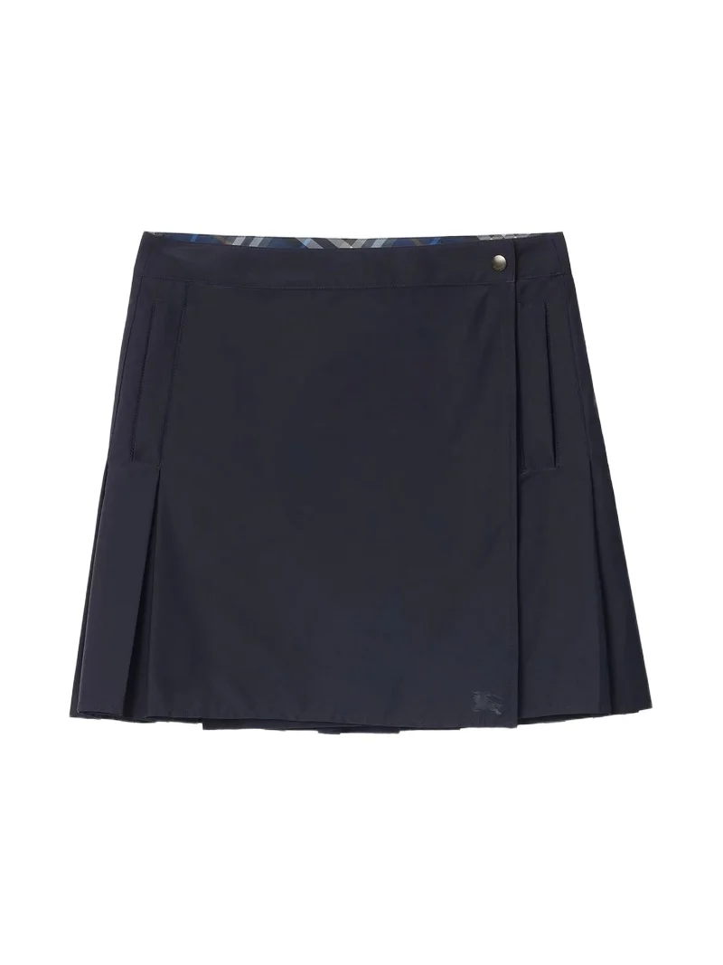 Burberry Women's Nadina Pleated EKD Wrap Miniskirt