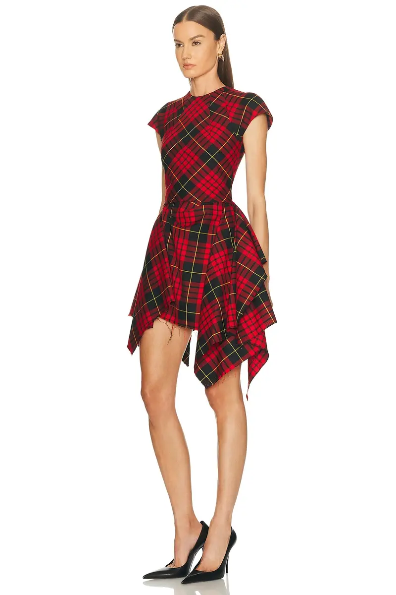 Alexander McQueen High Neck Mini Dress | Thumbnail 3 Alexander McQueen High Neck Mini Dress | Thumbnail 3