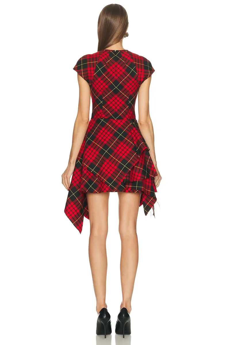 Alexander McQueen High Neck Mini Dress | Thumbnail 4 Alexander McQueen High Neck Mini Dress | Thumbnail 4