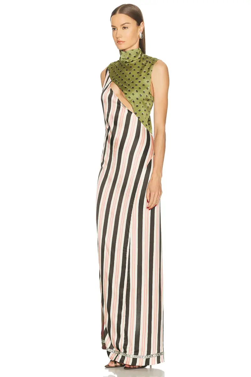 Jean Paul Gaultier Patchwork Long Sleeveless Dress | Thumbnail 4