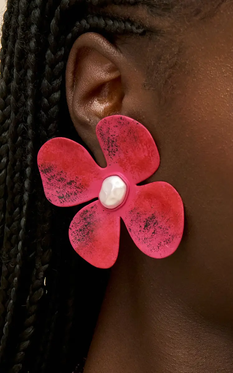 Cult Gaia Lucky Metal and Faux Pearl Earrings