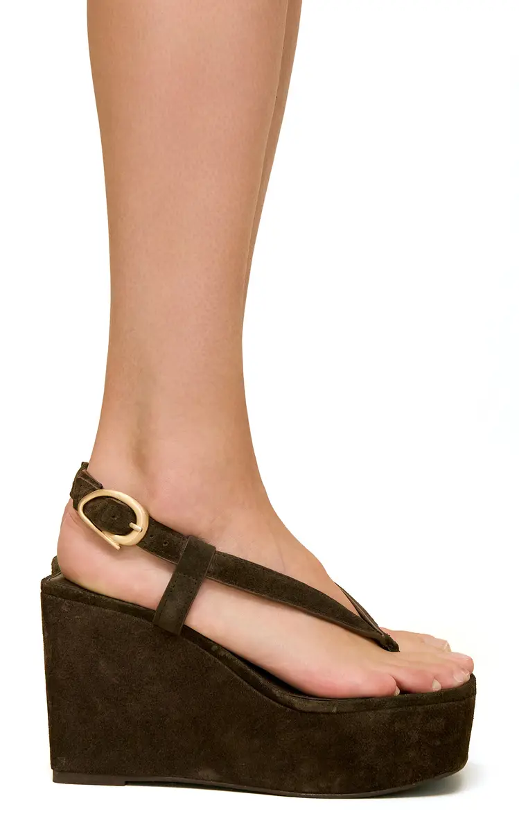 Cult Gaia Shae Suede Wedge Sandals