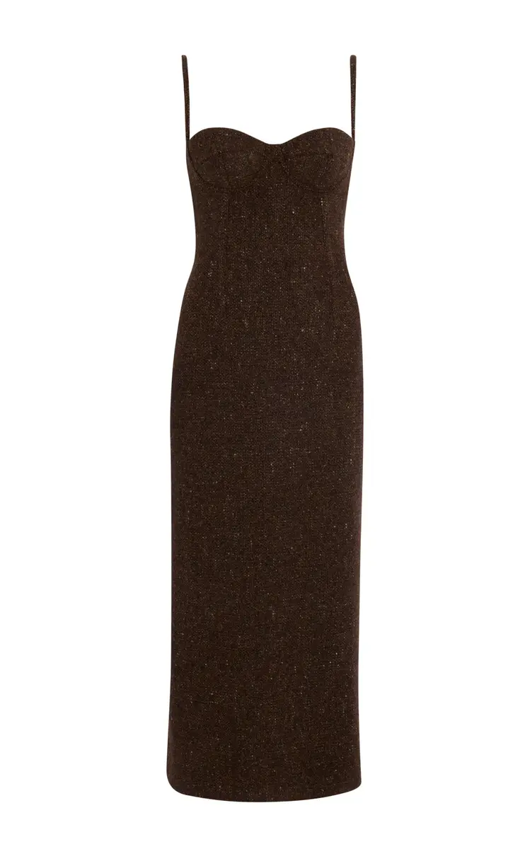 Ralph Lauren Jocey Tweed Midi Dress