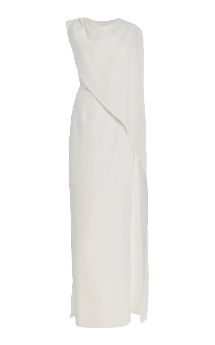 Carolina Herrera One-Shoulder Stretch-Crepe Gown | Thumbnail 4 Carolina Herrera One-Shoulder Stretch-Crepe Gown | Thumbnail 4