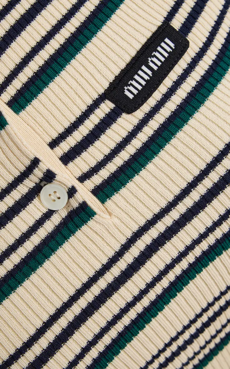 Miu Miu Striped Cotton Henley Top | Thumbnail 5 Miu Miu Striped Cotton Henley Top | Thumbnail 5