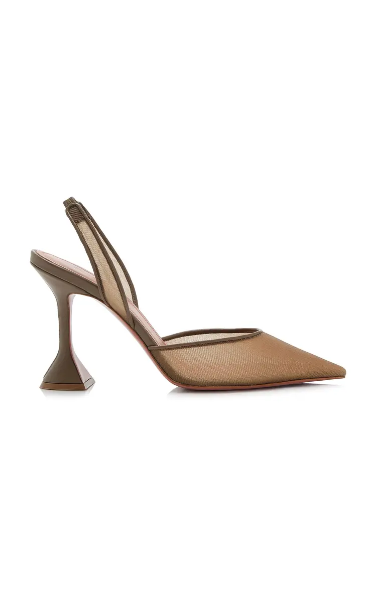 Amina Muaddi Holli Mesh Slingback Pumps | Thumbnail 6 Amina Muaddi Holli Mesh Slingback Pumps | Thumbnail 6