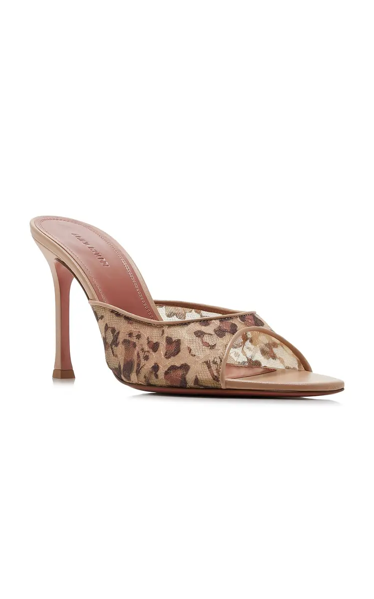 Amina Muaddi Alexa Leopard Lace Mules | Thumbnail 4 Amina Muaddi Alexa Leopard Lace Mules | Thumbnail 4