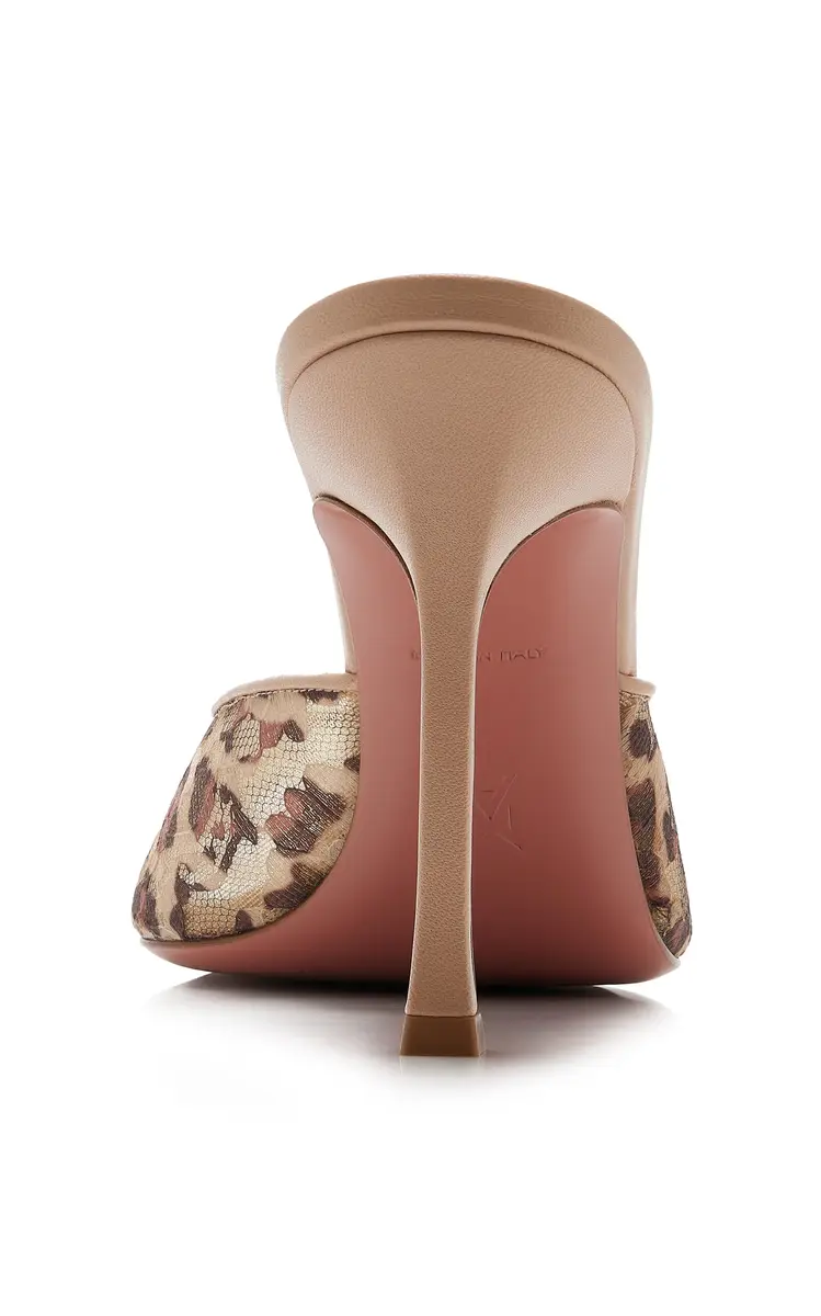 Amina Muaddi Alexa Leopard Lace Mules | Thumbnail 5 Amina Muaddi Alexa Leopard Lace Mules | Thumbnail 5