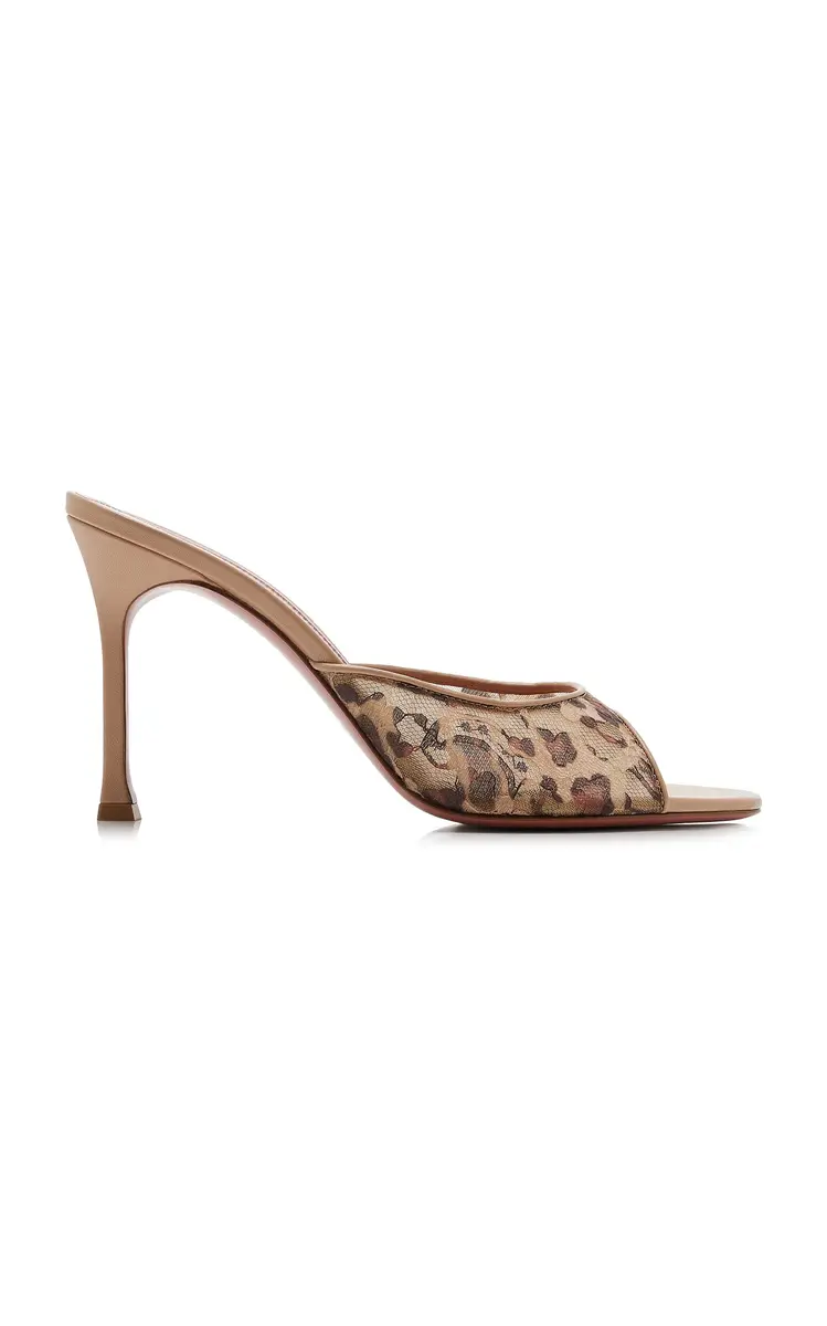 Amina Muaddi Alexa Leopard Lace Mules | Thumbnail 6 Amina Muaddi Alexa Leopard Lace Mules | Thumbnail 6