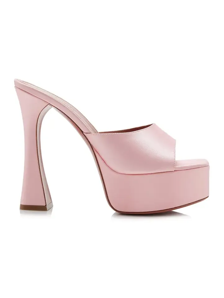 Dalida Satin Platform Mules