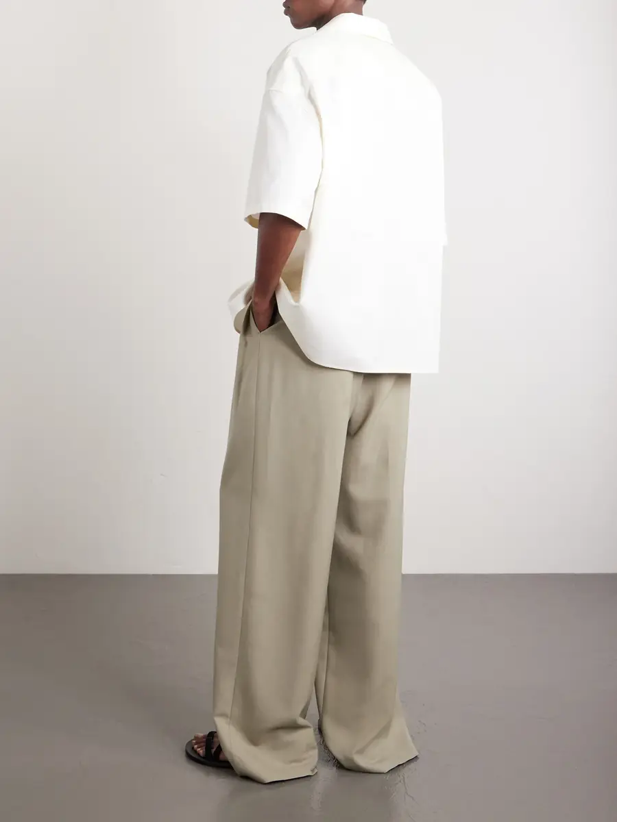 Loewe Camp-Collar Logo-Embroidered Cotton-Twill Shirt - Men | Thumbnail 4 Loewe Camp-Collar Logo-Embroidered Cotton-Twill Shirt - Men | Thumbnail 4