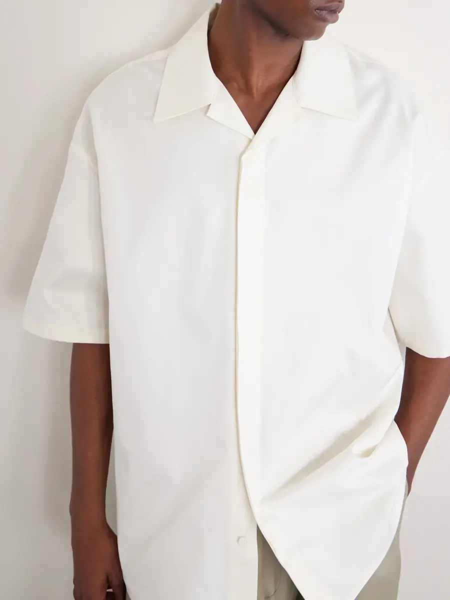Loewe Camp-Collar Logo-Embroidered Cotton-Twill Shirt - Men | Thumbnail 5 Loewe Camp-Collar Logo-Embroidered Cotton-Twill Shirt - Men | Thumbnail 5
