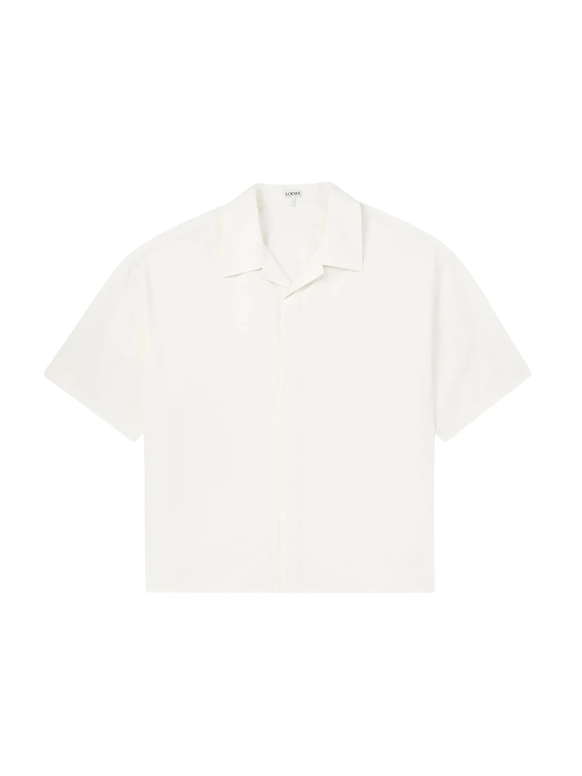 Loewe Camp-Collar Logo-Embroidered Cotton-Twill Shirt - Men