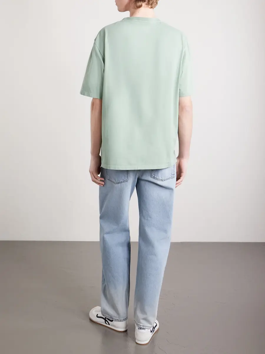 Loewe Logo-Embroidered Cotton-Jersey T-Shirt - Men | Thumbnail 4