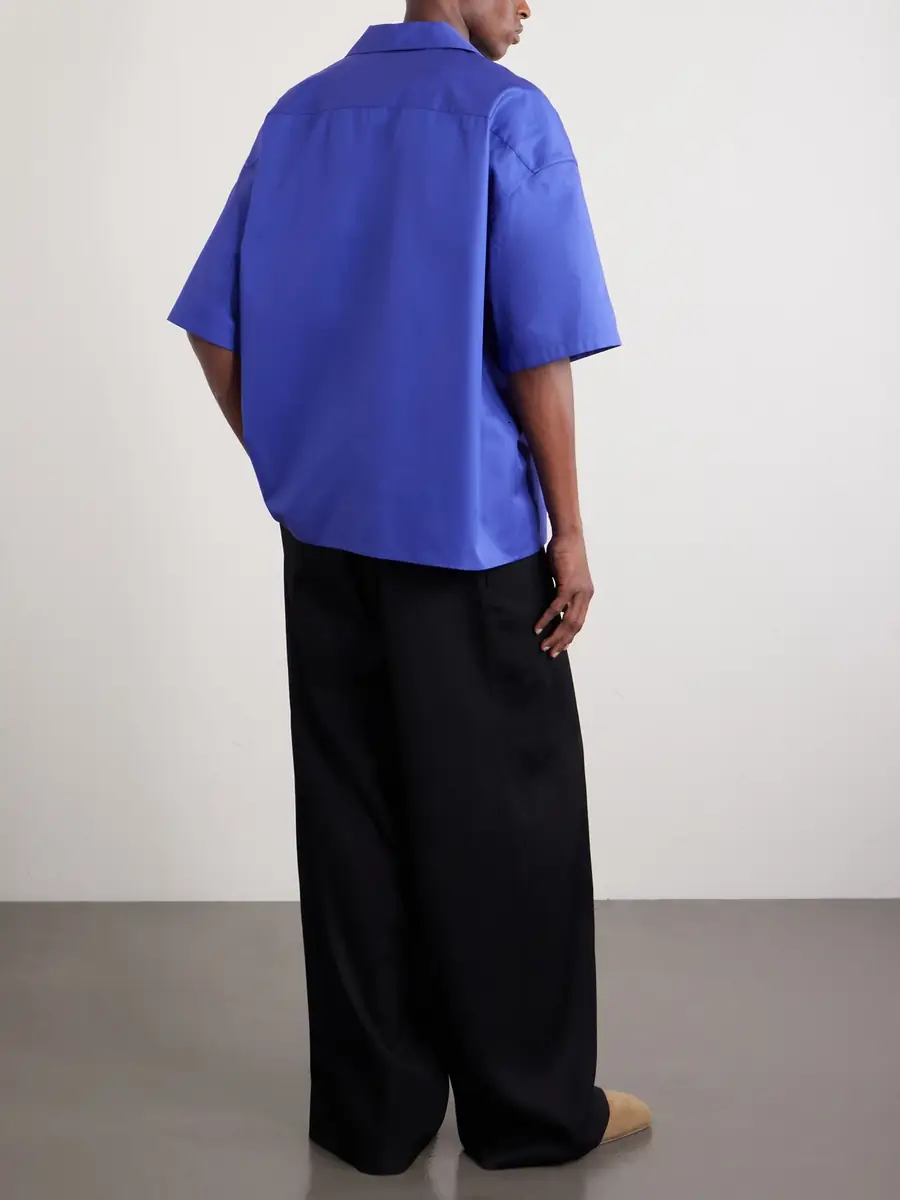 Loewe Camp-Collar Logo-Embroidered Cotton-Twill Shirt - Men | Thumbnail 4 Loewe Camp-Collar Logo-Embroidered Cotton-Twill Shirt - Men | Thumbnail 4