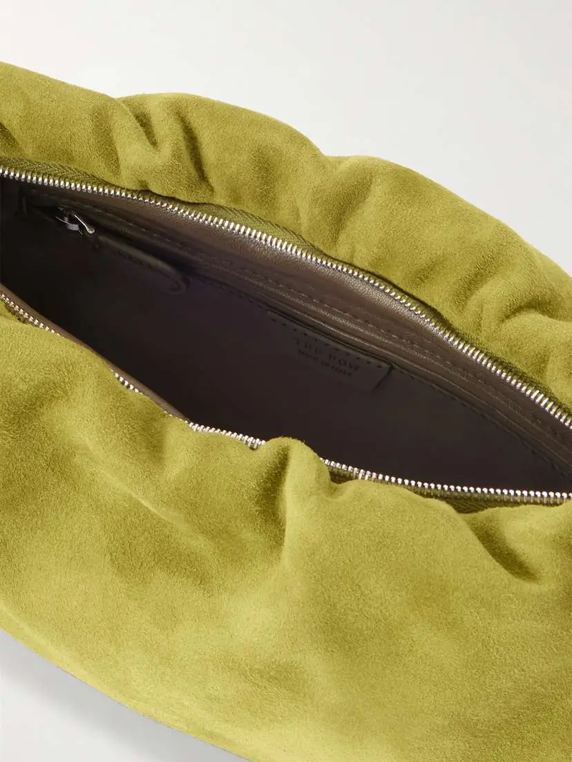 The Row Bourse Xl Gathered Suede Shoulder Bag | Thumbnail 6 The Row Bourse Xl Gathered Suede Shoulder Bag | Thumbnail 6