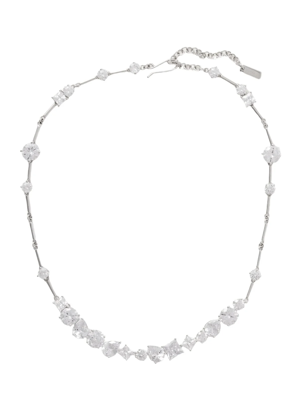 Rhodium-plated Cubic Zirconia Necklace