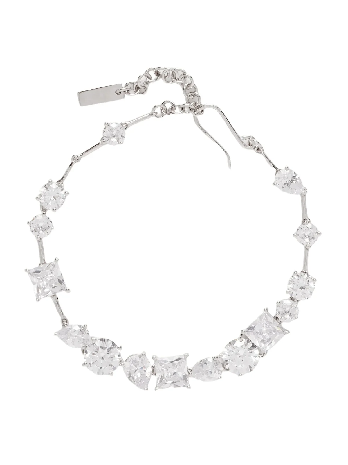 Delicate Rhodium-plated Cubic Zirconia Bracelet