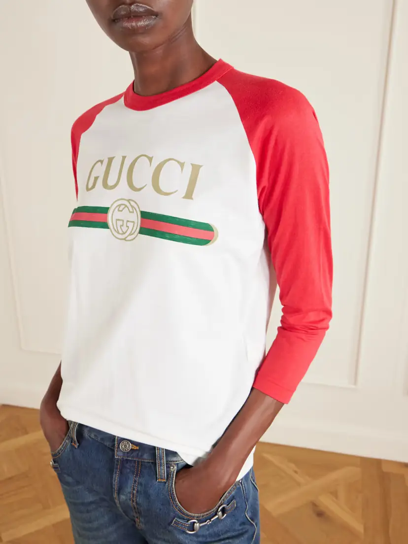 Gucci Printed Cotton-blend Jersey T-shirt | Thumbnail 5 Gucci Printed Cotton-blend Jersey T-shirt | Thumbnail 5