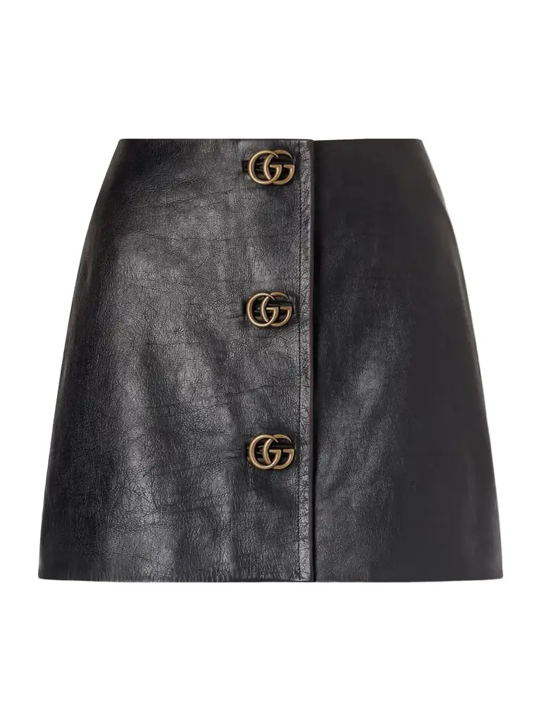 Gucci Embellished Textured-leather Mini Skirt | Image 1 Gucci Embellished Textured-leather Mini Skirt | Image 1