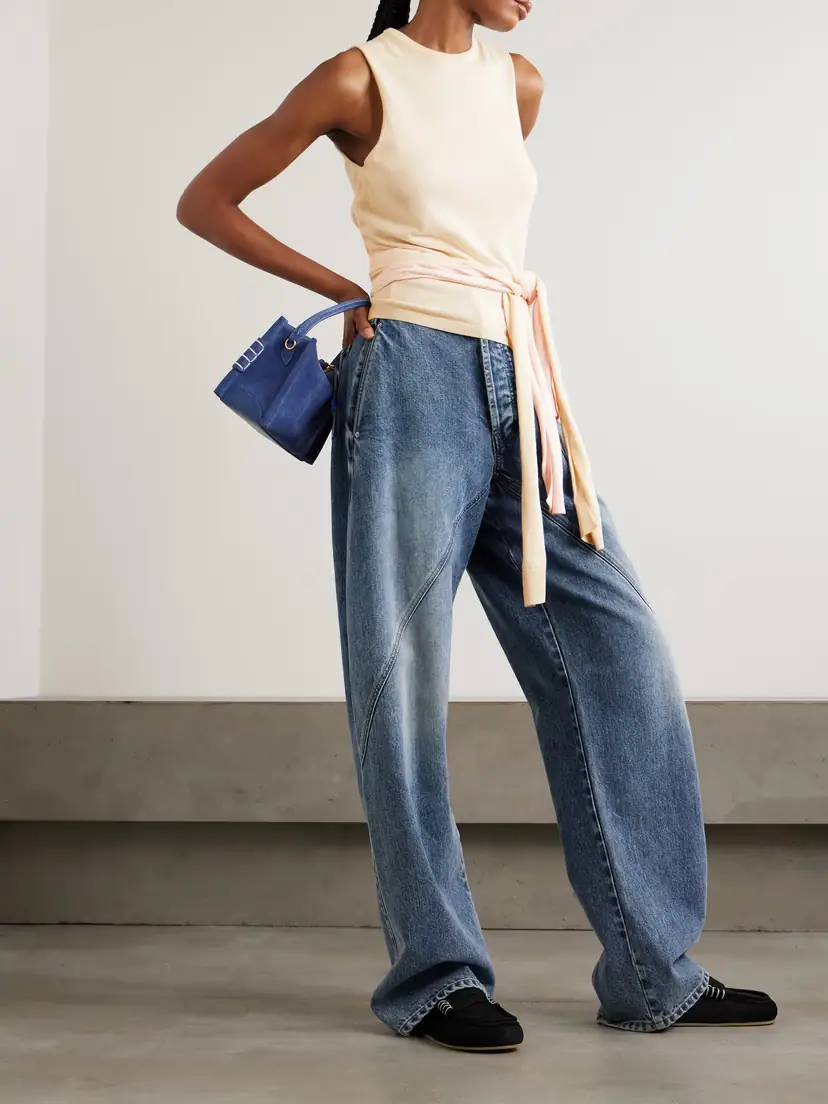 JW Anderson Tie-detailed Cotton And Cashmere-blend Tank | Thumbnail 2