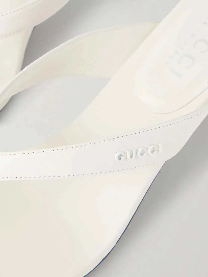 Gucci Vittoria Logo-embellished Leather Thong Sandals | Thumbnail 5