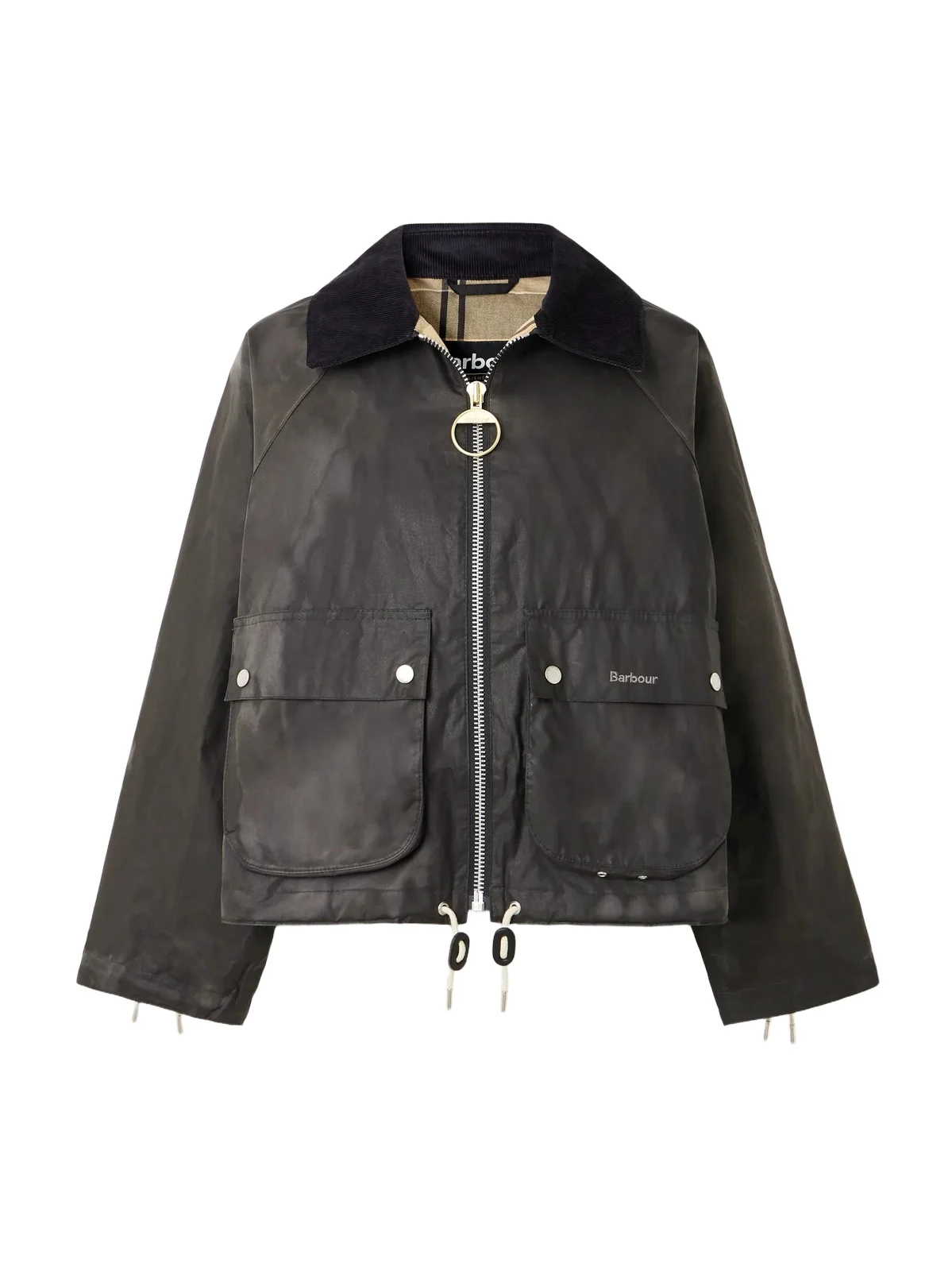 Marron Leather And Corduroy-trimmed Waxed-cotton Jacket Marron Leather And Corduroy-trimmed Waxed-cotton Jacket