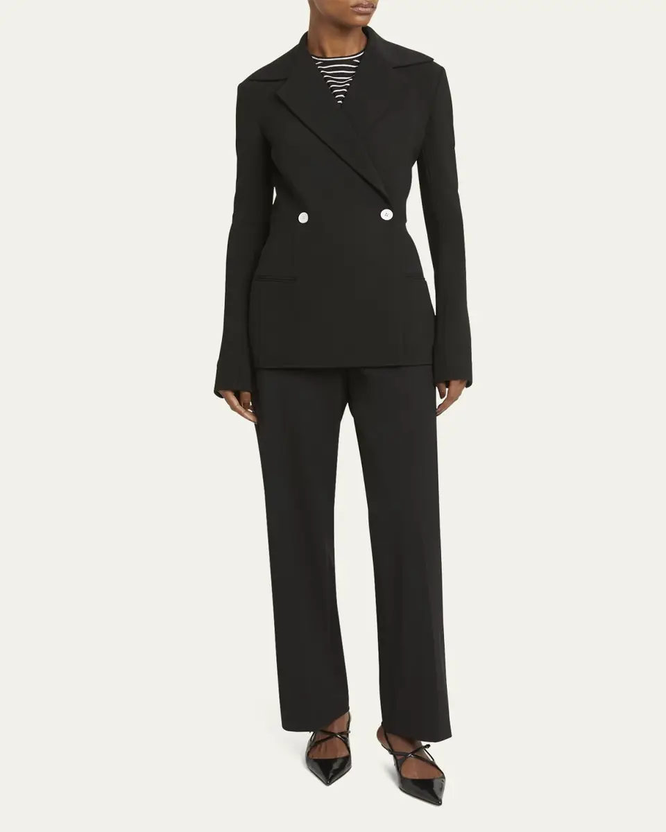 Proenza Schouler Marine Double Breasted Bi-Stretch Suiting Jacket | Thumbnail 2