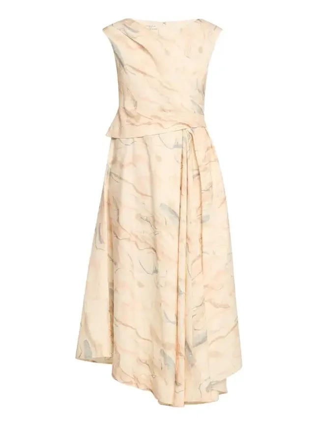 Draped-Front Asymmetric Dress Draped-Front Asymmetric Dress