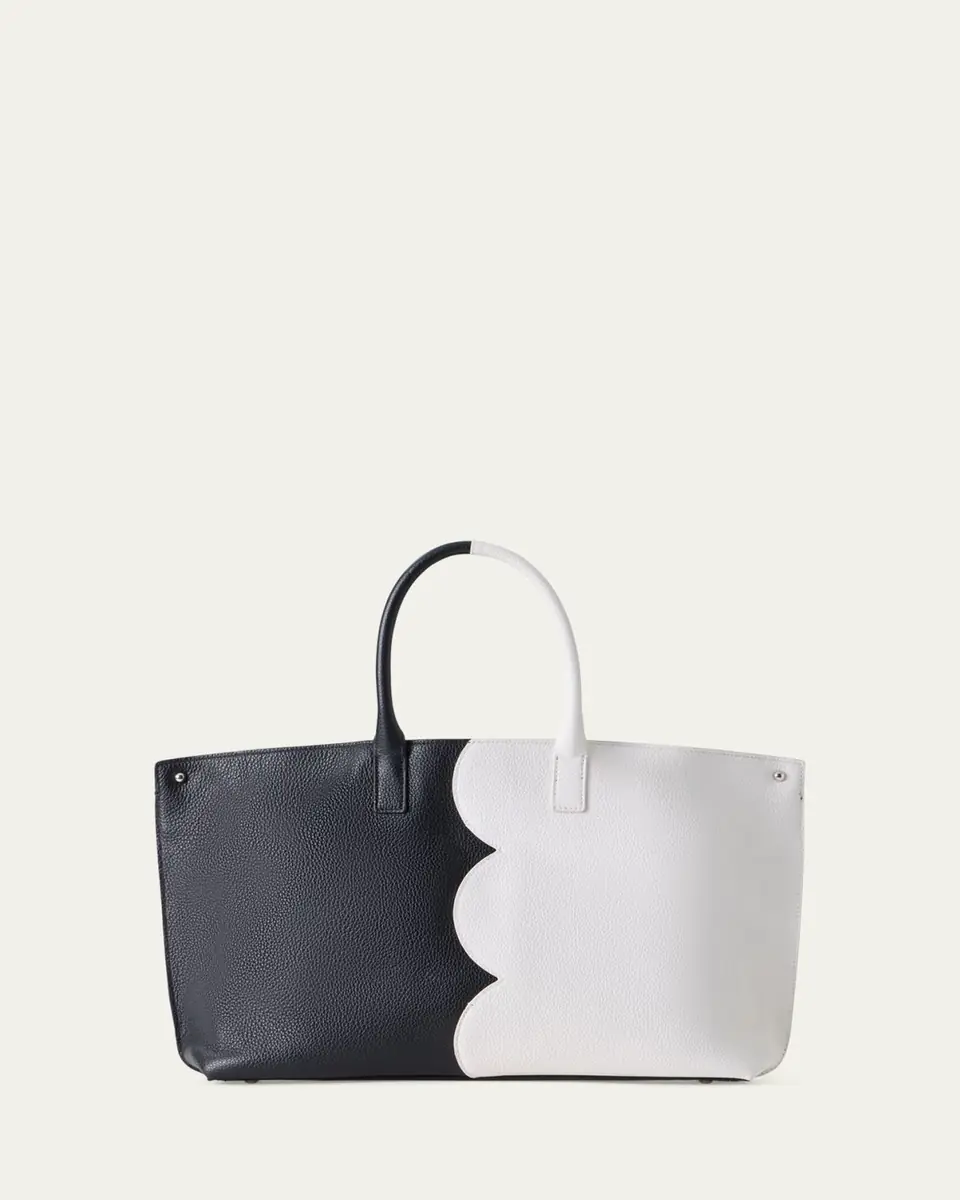 Akris AI Small Scalloped Colorblock Top-Handle Bag | Thumbnail 3 Akris AI Small Scalloped Colorblock Top-Handle Bag | Thumbnail 3