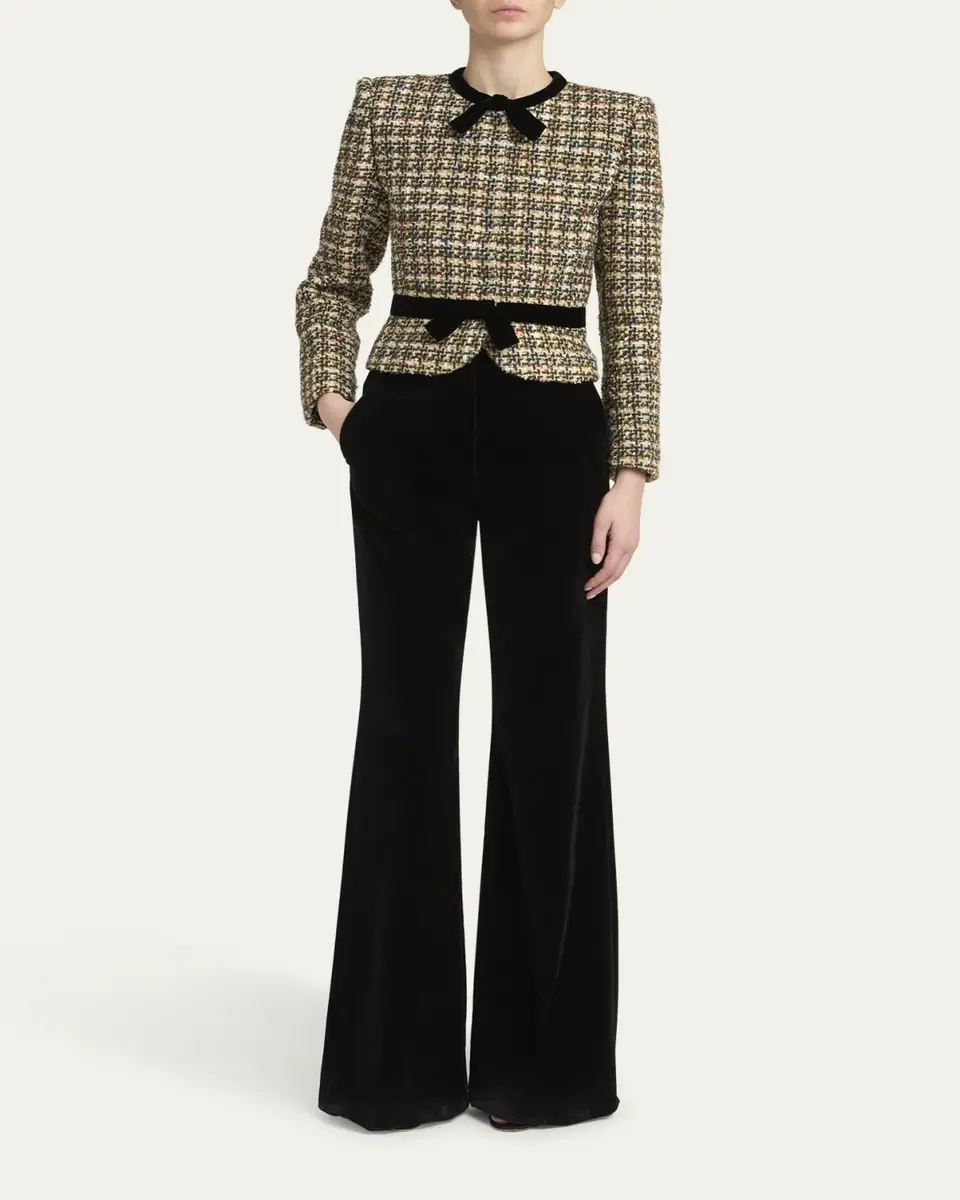 Valentino Garavani Velvet Wide-Leg Pants | Thumbnail 2 Valentino Garavani Velvet Wide-Leg Pants | Thumbnail 2