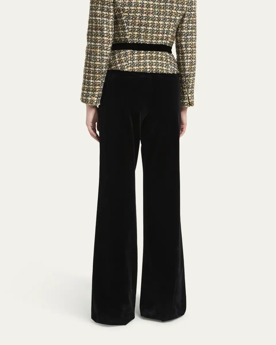 Valentino Garavani Velvet Wide-Leg Pants | Thumbnail 3 Valentino Garavani Velvet Wide-Leg Pants | Thumbnail 3