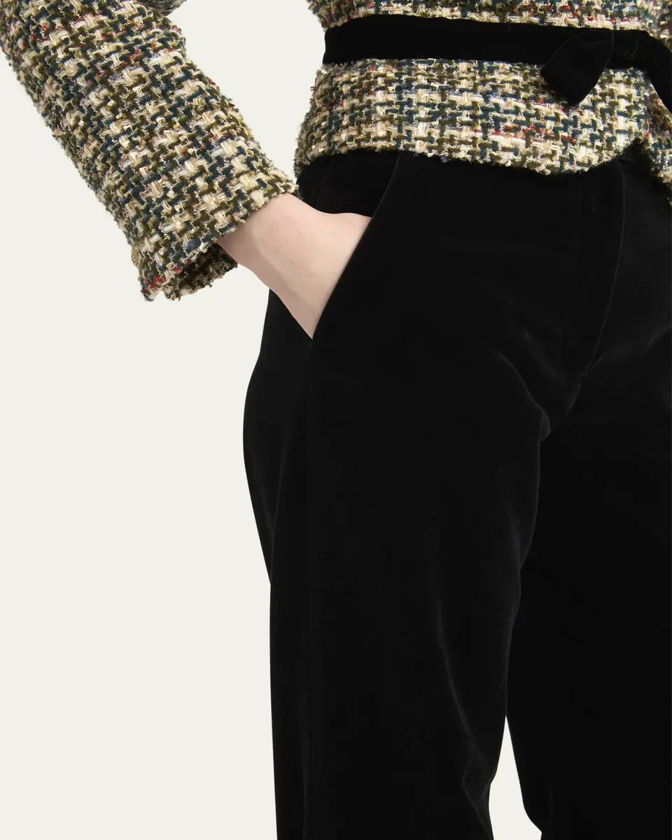 Valentino Garavani Velvet Wide-Leg Pants | Thumbnail 5 Valentino Garavani Velvet Wide-Leg Pants | Thumbnail 5