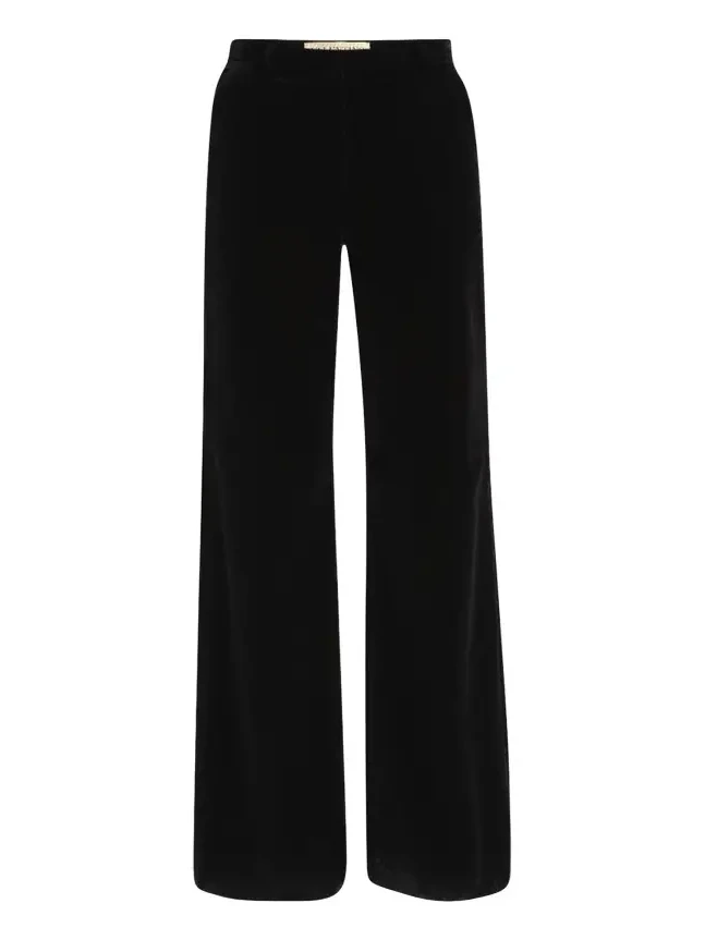 Velvet Wide-Leg Pants