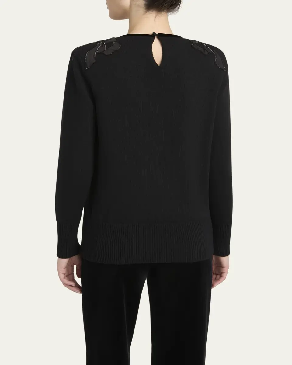 Valentino Garavani Maglia Bow Wool Sweater | Thumbnail 3 Valentino Garavani Maglia Bow Wool Sweater | Thumbnail 3