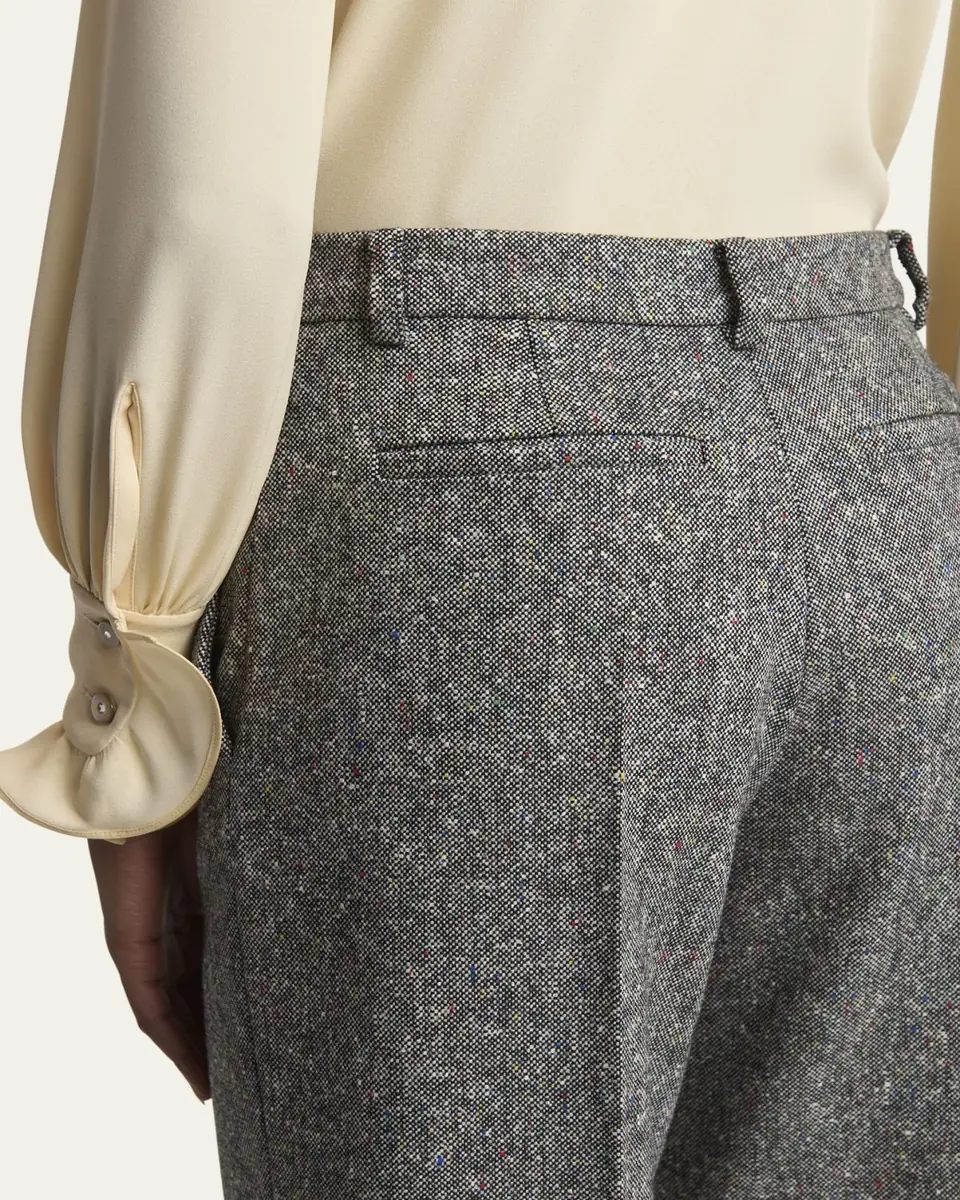 Valentino Garavani Wool Woven Flare Pants | Thumbnail 5 Valentino Garavani Wool Woven Flare Pants | Thumbnail 5