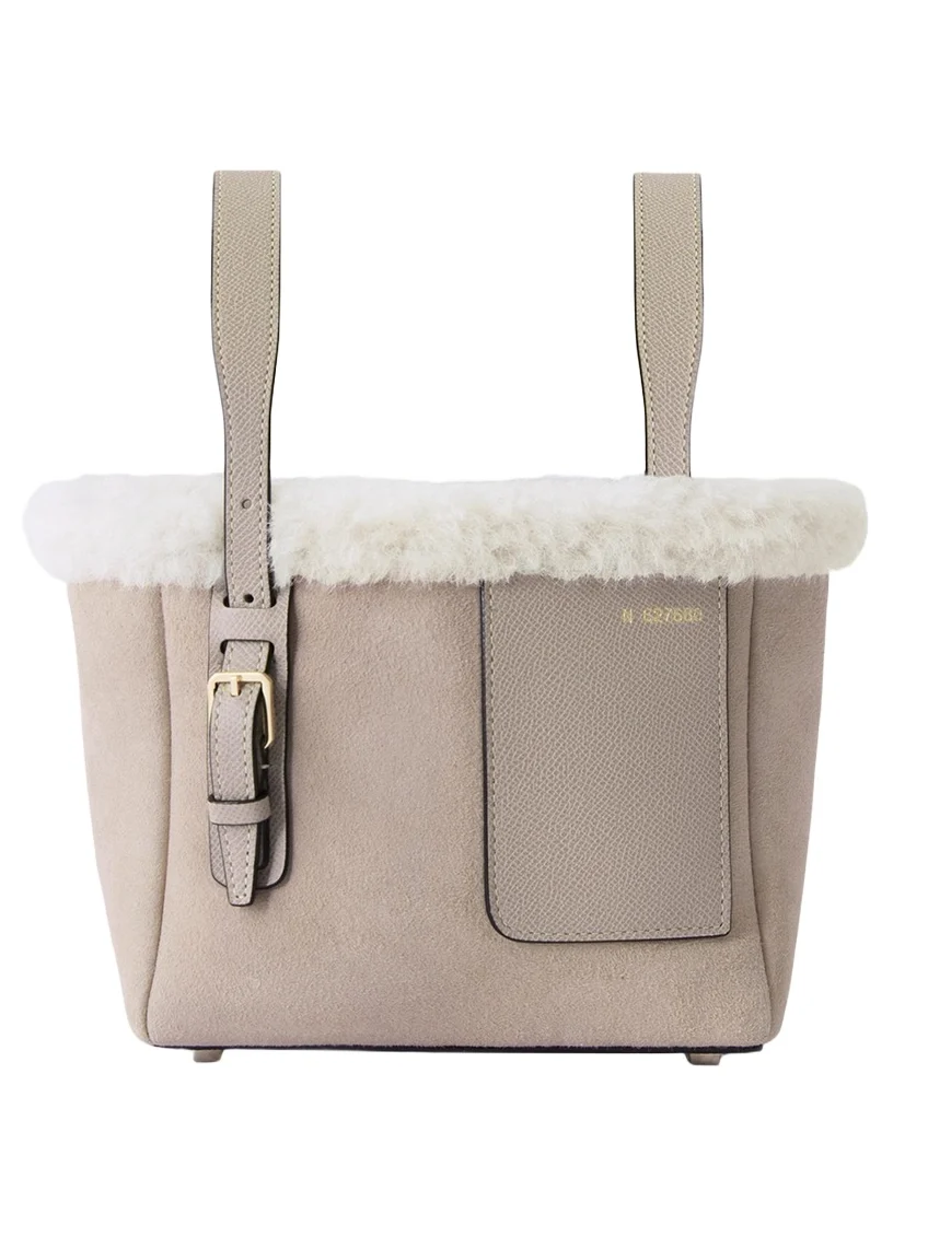Mini Suede & Shearling Bucket Bag Mini Suede & Shearling Bucket Bag